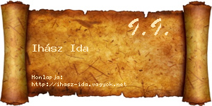 Ihász Ida névjegykártya