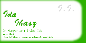 ida ihasz business card